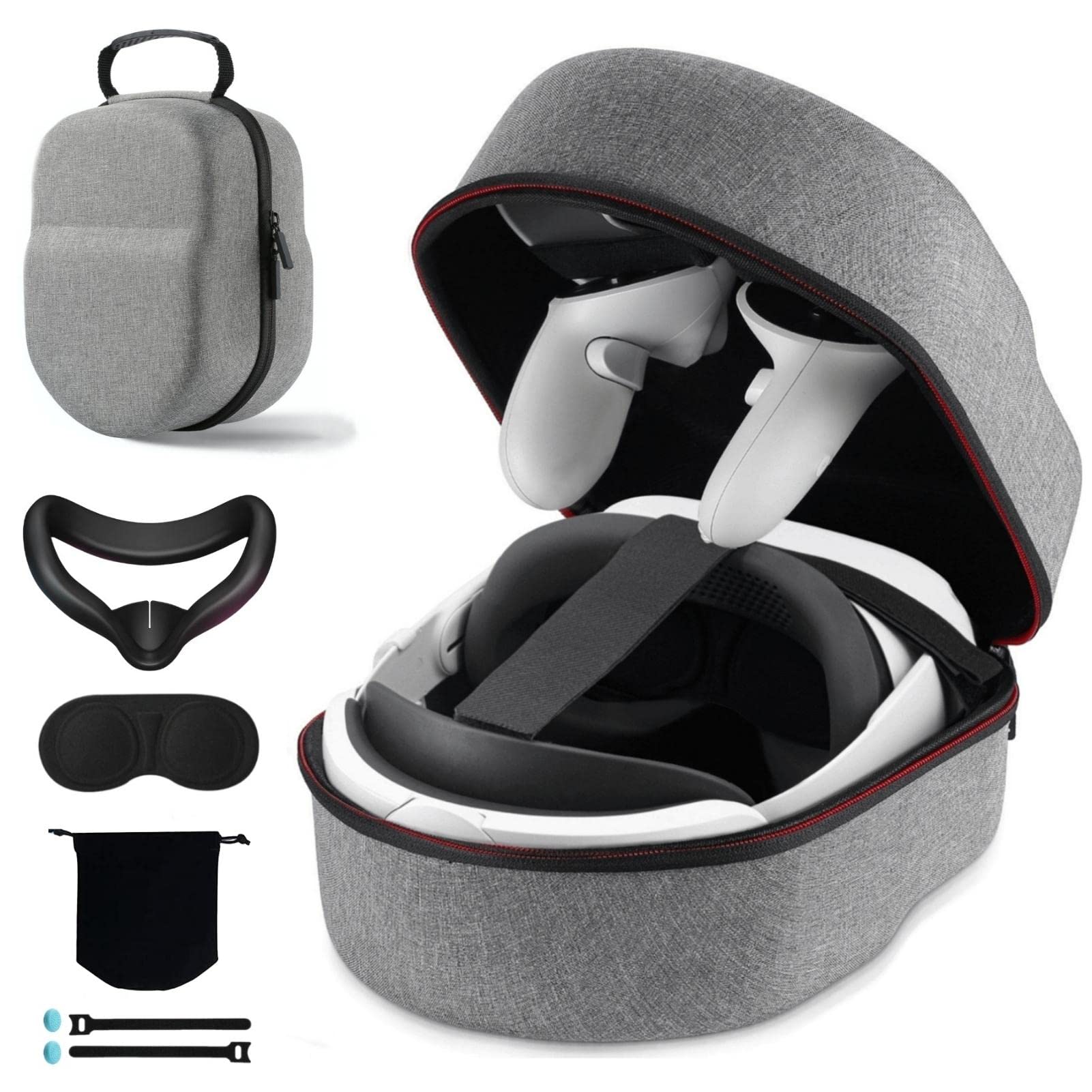 Coowps Hard Carrying Case For Meta/Oculus Quest 2 Accessories, Compatible With Elite Strap Battery Version/Kiwi Design/Bobovr He